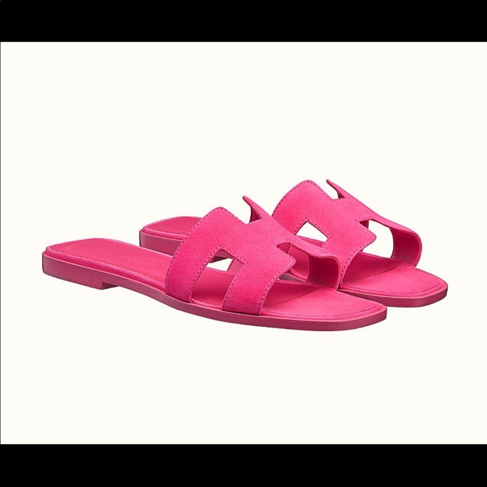 Hermès Fuchsia Oran Sandals
